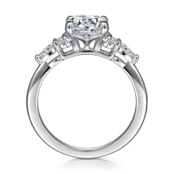 Gabriel & Co. Avah - 14K White Gold Round Diamond Cluster Engagement Ring