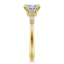 Online Gabriel & Co. Avah - 14K Yellow Gold Oval Diamond Cluster Engagement Ring