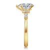 Gabriel & Co. Avah - 18K Yellow Gold Pear Shape Diamond Cluster Engagement Ring