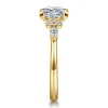 New Gabriel & Co. Avah - 14K Yellow Gold Princess Cut Diamond Cluster Engagement Ring