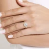 Online Gabriel & Co. Avah - 14K Yellow Gold Round Diamond Cluster Engagement Ring
