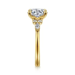 Online Gabriel & Co. Avah - 14K Yellow Gold Round Diamond Cluster Engagement Ring