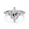 Online Gabriel & Co. Avah - Platinum Marquise Diamond Cluster Engagement Ring