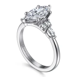 Online Gabriel & Co. Avah - Platinum Marquise Diamond Cluster Engagement Ring