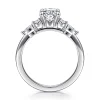 Discount Gabriel & Co. Avah - Platinum Oval Diamond Cluster Engagement Ring