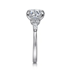 Gabriel & Co. Avah - Platinum Round Diamond Cluster Engagement Ring