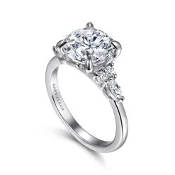 Gabriel & Co. Avah - Platinum Round Diamond Cluster Engagement Ring