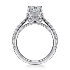 Best Gabriel & Co. Avery - 14K White Gold Round Diamond Engagement Ring