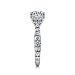 Discount Gabriel & Co. Avery - 14K White Gold Round Diamond Engagement Ring