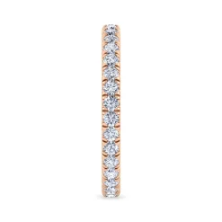 New Gabriel & Co. Avignon - 14K Rose Gold French Pave Set Diamond Eternity Band - 0.7 ct