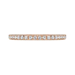 Gabriel & Co. Avignon - 14K Rose Gold French Pave Set Diamond Eternity Band - 0.5 ct