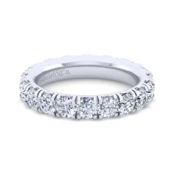 Sale Gabriel & Co. Avignon - 14k White Gold Diamond Eternity Band - 2.5 ct