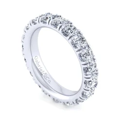 Sale Gabriel & Co. Avignon - 14k White Gold Diamond Eternity Band - 2.5 ct
