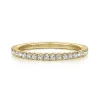 Sale Gabriel & Co. Avignon - 14K Yellow Gold French Pave Set Diamond Eternity Band - 0.5 ct