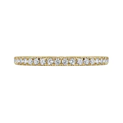 Sale Gabriel & Co. Avignon - 14K Yellow Gold French Pave Set Diamond Eternity Band - 0.5 ct