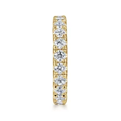 Online Gabriel & Co. Avignon - 14K Yellow Gold French Pave Set Diamond Eternity Band - 1.95 ct