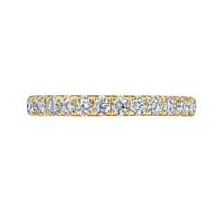 Hot Gabriel & Co. Avignon - 14K Yellow Gold French Pave Set Diamond Eternity Band - 1 ct