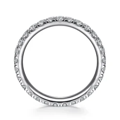 Outlet Gabriel & Co. Avignon - Platinum French Pave Set Diamond Eternity Band - 1 ct