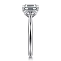 Sale Gabriel & Co. Azucena - 18K White Gold Emerald Cut Solitaire Diamond Engagement Ring