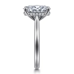 Hot Gabriel & Co. Azucena - 14K White Gold Oval Solitaire Diamond Engagement Ring