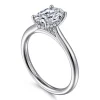 Outlet Gabriel & Co. Azucena - 14K White Gold Oval Solitaire Diamond Engagement Ring