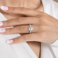 Gabriel & Co. Azucena - 14K White Gold Pear Shape Solitaire Diamond Engagement Ring