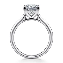 Sale Gabriel & Co. Azucena - 18K White Gold Princess Cut Solitaire Diamond Engagement Ring