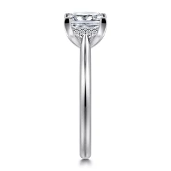 Sale Gabriel & Co. Azucena - 18K White Gold Princess Cut Solitaire Diamond Engagement Ring