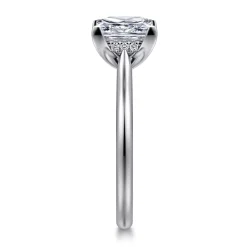 Gabriel & Co. Azucena - 14K White Gold Princess Cut Solitaire Diamond Engagement Ring