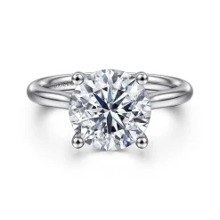 Discount Gabriel & Co. Azucena - 14K White Gold Round Solitaire Diamond Engagement Ring