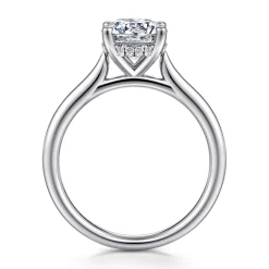 Hot Gabriel & Co. Azucena - 14K White Gold Round Solitaire Diamond Engagement Ring