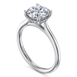 Hot Gabriel & Co. Azucena - 14K White Gold Round Solitaire Diamond Engagement Ring