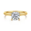 Gabriel & Co. Azucena - 18K Yellow Gold Cushion Cut Solitaire Diamond Engagement Ring