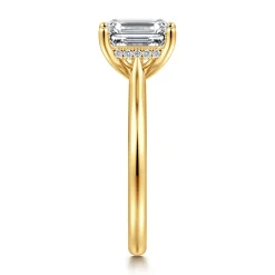 Outlet Gabriel & Co. Azucena - 18K Yellow Gold Emerald Cut Solitaire Diamond Engagement Ring
