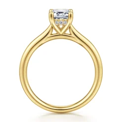 Outlet Gabriel & Co. Azucena - 14K Yellow Gold Emerald Cut Solitaire Diamond Engagement Ring