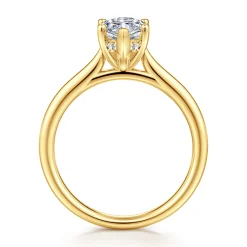 Clearance Gabriel & Co. Azucena - 18K Yellow Gold Marquise Shape Solitaire Diamond Engagement Ring