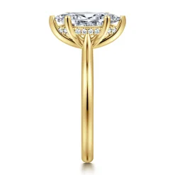 Best Gabriel & Co. Azucena - 14K Yellow Gold Marquise Shape Solitaire Diamond Engagement Ring