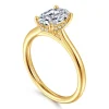Gabriel & Co. Azucena - 18K Yellow Gold Oval Solitaire Diamond Engagement Ring