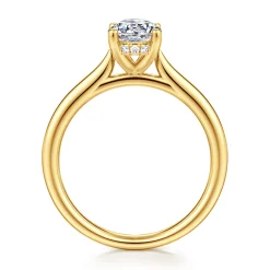 Gabriel & Co. Azucena - 18K Yellow Gold Oval Solitaire Diamond Engagement Ring