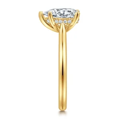Discount Gabriel & Co. Azucena - 18K Yellow Gold Pear Shape Solitaire Diamond Engagement Ring