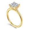 New Gabriel & Co. Azucena - 18K Yellow Gold Princess Cut Solitaire Diamond Engagement Ring
