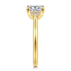 New Gabriel & Co. Azucena - 18K Yellow Gold Princess Cut Solitaire Diamond Engagement Ring