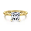 Outlet Gabriel & Co. Azucena - 14K Yellow Gold Princess Cut Solitaire Diamond Engagement Ring