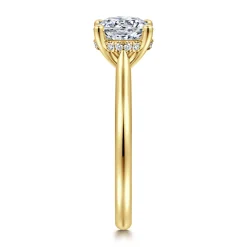Clearance Gabriel & Co. Azucena - 14K Yellow Gold Round Solitaire Diamond Engagement Ring