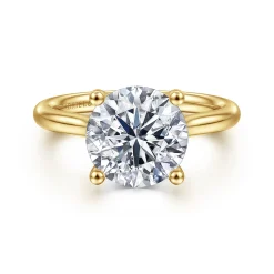 Hot Gabriel & Co. Azucena - 14K Yellow Gold Round Solitaire Diamond Engagement Ring