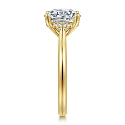 Hot Gabriel & Co. Azucena - 14K Yellow Gold Round Solitaire Diamond Engagement Ring