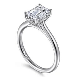 Sale Gabriel & Co. Azucena - Platinum Emerald Cut Solitaire Diamond Engagement Ring