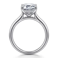 Hot Gabriel & Co. Azucena - Platinum Emerald Cut Solitaire Diamond Engagement Ring