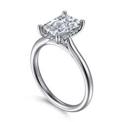 Clearance Gabriel & Co. Azucena - Platinum Emerald Cut Solitaire Diamond Engagement Ring