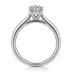 Clearance Gabriel & Co. Azucena - Platinum Oval Solitaire Diamond Engagement Ring
